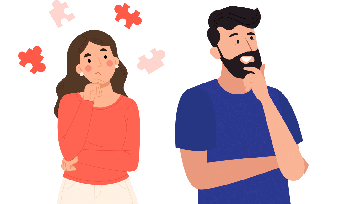Two business owners thinking about recruitment