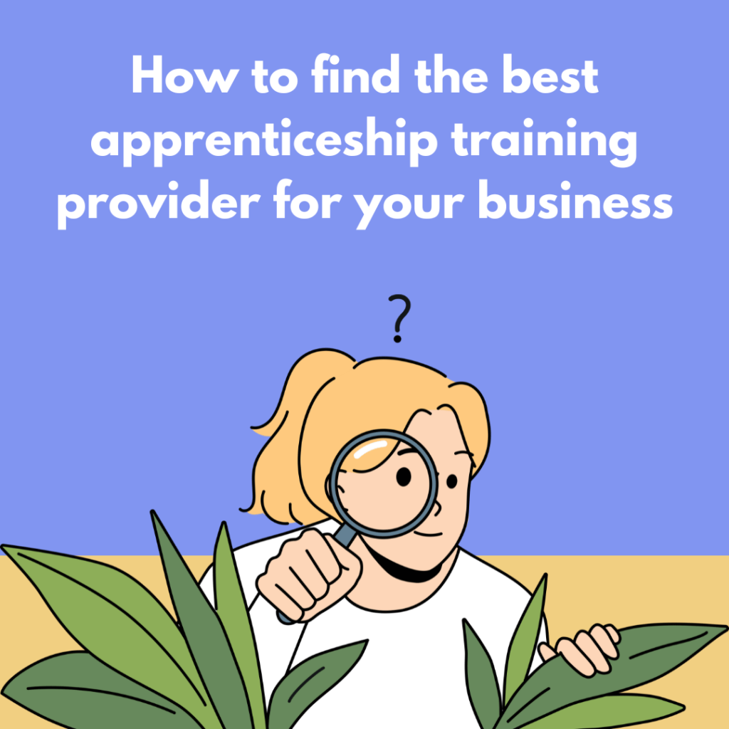 A woman searching for an apprenticeship training provider