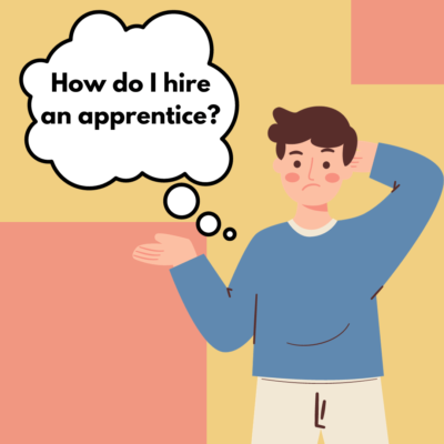 A man wondering how to hire an apprentice