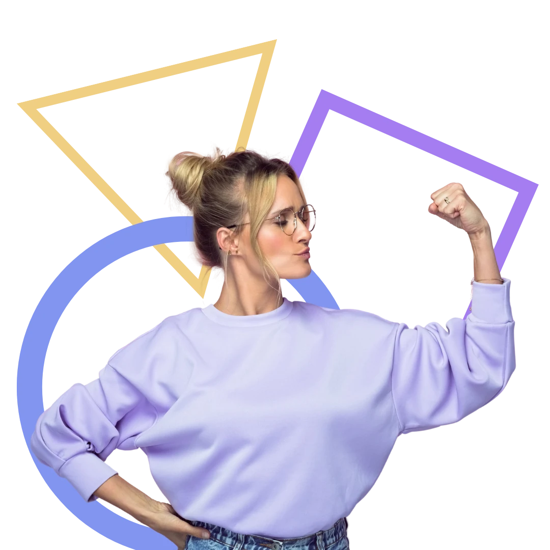 Flex Someone flexing. Ready for their marketing apprenticeship interview