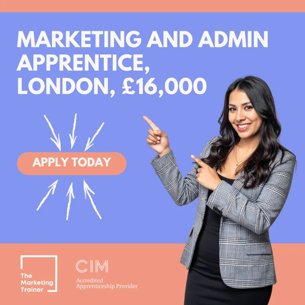 Our client, a London-based brokerage, is seeking a Marketing & Admin Apprentice. This role blends office support with creative digital marketing, alongside a Level 3 Multi-Channel Marketer apprenticeship and a free CIM Foundation Certificate.