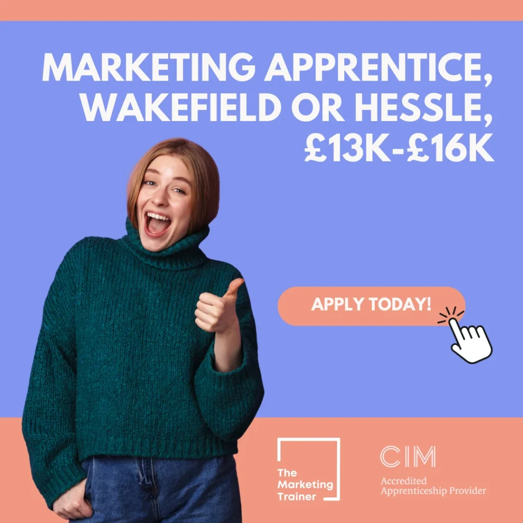 Marketing Apprentice vacancy Hessle or Wakefield